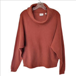 Cyrus Women's Cowl Neck Sweater in Rust
